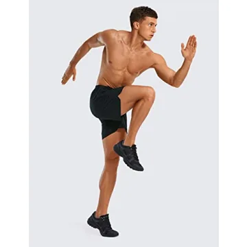 CRZ YOGA Men's Quick Dry Running Shorts - 6'' Lightweight Athletic Shorts