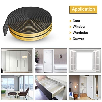 KELIIYO Weather Stripping | Self-adhesive Foam Seal Strip 66ft