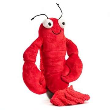 fabdog Floppies Plush Dog Toy - Cute & Durable Squeaky Dog Toys - Best Squeak Toy for Puppies and All Breeds | Ideal Pet Gift| Large Lobster