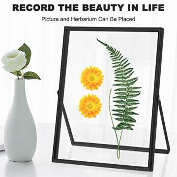 IZIDDO 5x7 Black Floating Picture Frame Set of 2 for Home & Office Decor, 7"x9" Frames for Multiple ...