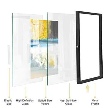 IZIDDO Black Floating Picture Frame Set of 2