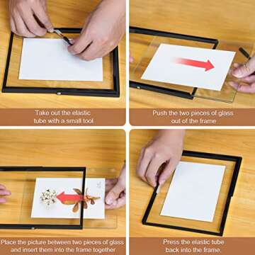 IZIDDO Black Floating Picture Frame Set of 2