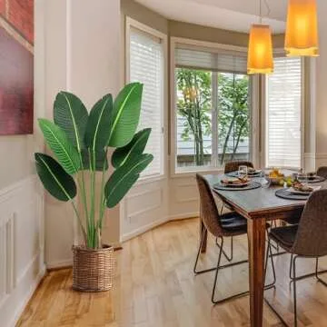 4ft Artificial Birds of Paradise Plant for Indoor Decor