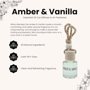 Amber & Vanilla Hanging Air Freshener for Car & Home