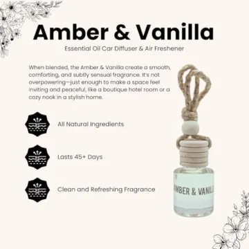 Amber & Vanilla Hanging Air Freshener for Car & Home
