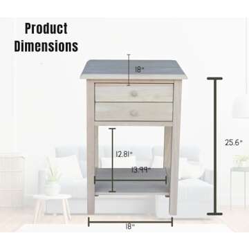 International Concepts Lamp Table, Unfinished