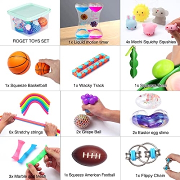 Sensory Fidget Toys Bundle - 24 Pack for All Ages