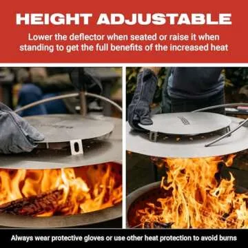 Breeo Smokeless FIrePit Warmth Bundle (X Series 24 Corten Steel, Heat Deflector, Ash Shovel, & Lid) | 27.5 inch Smokeless Fire Pit for Outside | Ideal for Families