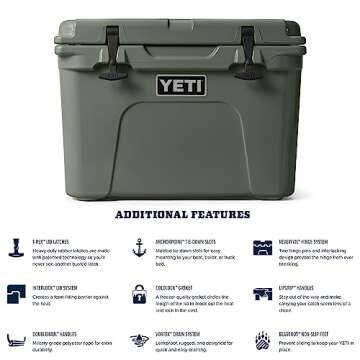 YETI Tundra 35 Cooler, Camp Green