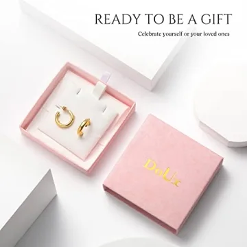 DOUX Star Hoop Earrings for Women - 18K Gold Filled