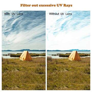 D&F Aluminum Frame Housing Case Skeleton Shell Cover with Protective UV Filter for GoPro Hero 7 Black, Hero 6, Hero 5 Black