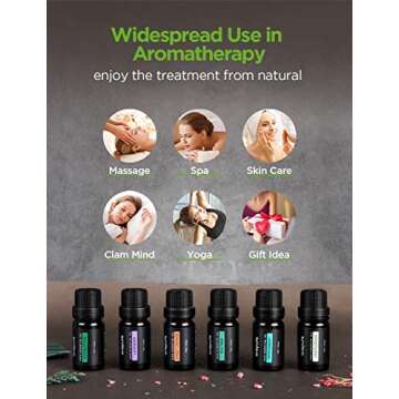 Onepure Essential Oils Gift Set - 6 Natural Aromatherapy Scents