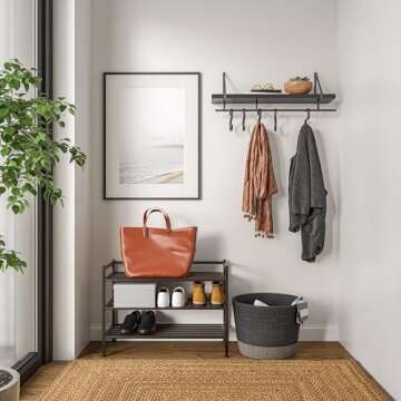 Seville Classics Sturdy Freestanding Storage Shelf for Bedroom, Closet, Entryway, Dorm Room Organize...