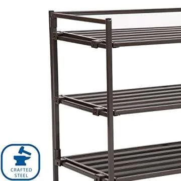 Stackable Storage Shelf - Seville Classics 3-Tier Shoe Rack