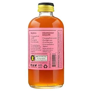 Liber & Co. Rio Red Grapefruit Cordial (9.5 oz) Made with Texas Grapefruit