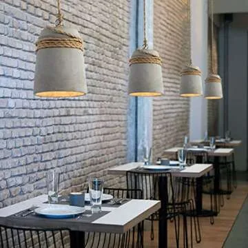 KWOKING Industrial Concrete Pendant Light for Modern Spaces