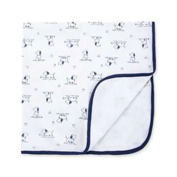 Little Me Puppy Toile Swaddle Blanket for Baby Boys