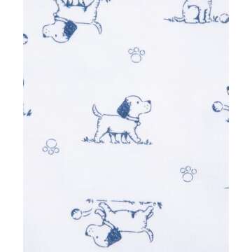 Little Me Puppy Toile Swaddle Blanket for Baby Boys