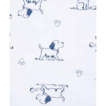 Little Me Puppy Toile Swaddle Blanket for Baby Boys