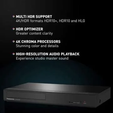 Panasonic DP-UB150-K 4K Blu-ray Player for Audiophiles