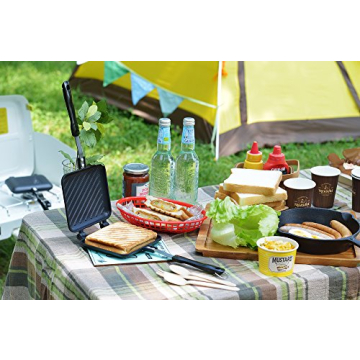 Yoshikawa SJ2408 Hot Sand Maker for Crispy Grilled Sandwiches