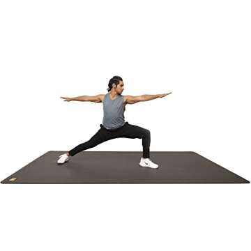 Pogamat Premium Large Exercise Mat 6’x4’ – 1/4" Thick Non-Slip Workout Mat for Home Gym, Cardio, Yoga, Equipment – Use with or Without Shoes