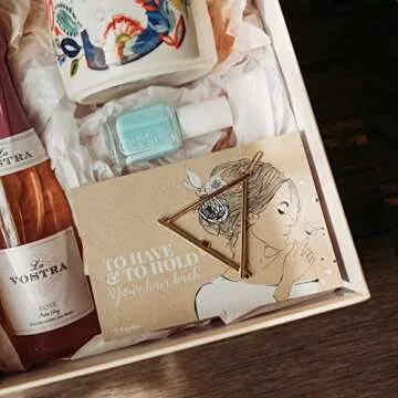 5 Bridesmaid Gifts | Geometric Triangle Hair Clip Card | Proposal Card | Bridesmaid Proposal Box | Bachelorette Favors | Bridal Shower Favors | Boho Minimalist | Bride Tribe (5 Pack, Gold Triangle)