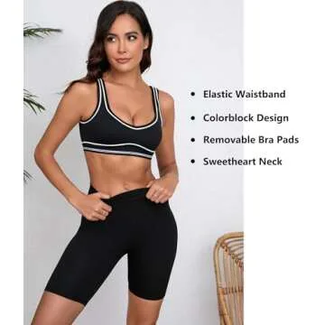 Move With You Womens Sweetheart Padded Sports Bra- Workout Fitness Square Neck Low Back Yoga Bra(Black,S1)