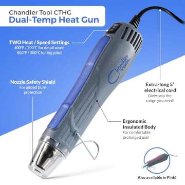 Heat Gun for Crafting - Versatile Mini Dual Temp Tool