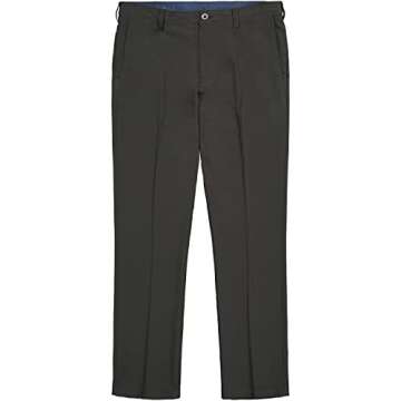 IZOD Men's Golf Swingflex Straight-Fit Flat-Front Pants, black, 34W X 32L