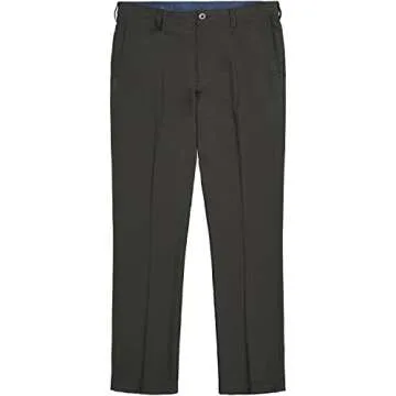IZOD Men's Golf Swingflex Straight-Fit Flat-Front Pants, black, 34W X 32L