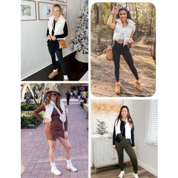 Lianlive Women's Stylish Cropped Puffer Vest