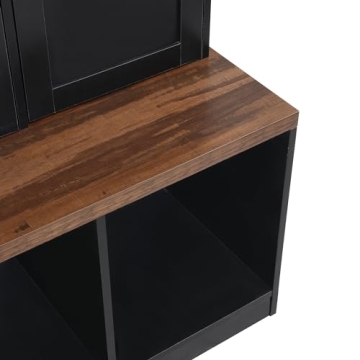 LUMISOL Stylish Wide Entryway Hall Tree with Bench