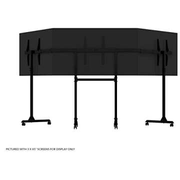 Free Standing Triple Monitor Stand for Sim Racing and Gaming