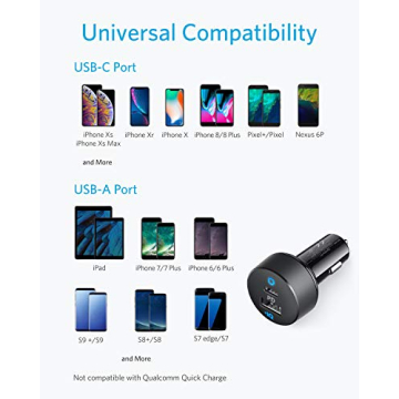 Anker 30W USB C Car Charger with Fast Power Delivery