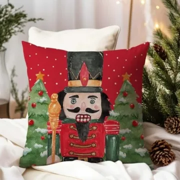 PANDICORN Christmas Pillow Covers Set of 4 for Holiday Decor