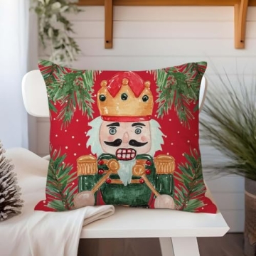 PANDICORN Christmas Pillow Covers Set of 4 for Holiday Decor