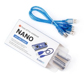 ELEGOO Pre-soldered Arduino Nano Board with USB Cable