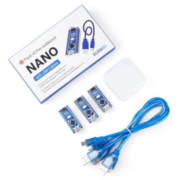 ELEGOO Pre-soldered Arduino Nano Board with USB Cable