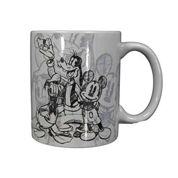 Disney Mickey Mouse Donald Duck Goofy Sketchy Group 11oz. Mug