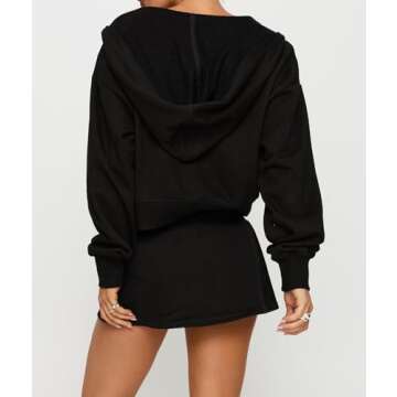 UAURORAO Mini Sweat Skirt - Stylish Low Rise Workout Skort