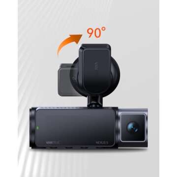 VANTRUE N5, N4 Pro Dash Cam GPS Receiver Module Type C USB Port Car Suction Cup Mount for Windows and Mac