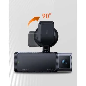 VANTRUE N5, N4 Pro Dash Cam GPS Receiver Module Type C USB Port Car Suction Cup Mount for Windows and Mac