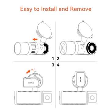 VANTRUE N5, N4 Pro Dash Cam GPS Receiver Module Type C USB Port Car Suction Cup Mount for Windows and Mac