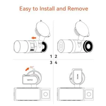 VANTRUE N5, N4 Pro Dash Cam GPS Receiver Module Type C USB Port Car Suction Cup Mount for Windows and Mac