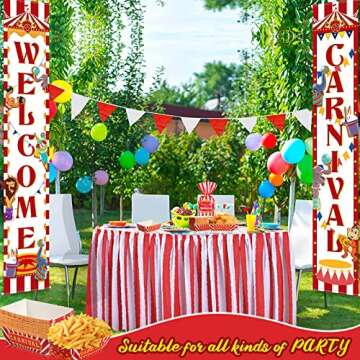 30 Pieces 0.66 lb Carnival Party Favors Paper Food Trays Carnival Nacho Trays Paperboard Tray Hot Dog Trays Carnival Theme Party Supplies Carnival Food Holder Trays Basket Popcorn Nachos Fairs