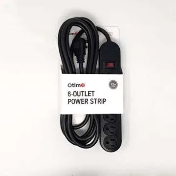 Otimo 12Ft 6-Outlet Power Strip for Home & Office