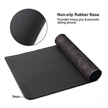 Large Non-Slip Topographic Mouse Pad for Home Office