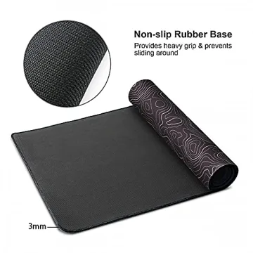 Large Non-Slip Topographic Mouse Pad for Home Office