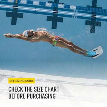 FINIS Shooter - Fiberglass Monofin to Improve Form and Strength - Mermaid-Style Swimming Fin for Men and Women - Adult Swim Flipper for Swimming and Pool Accessories - Large